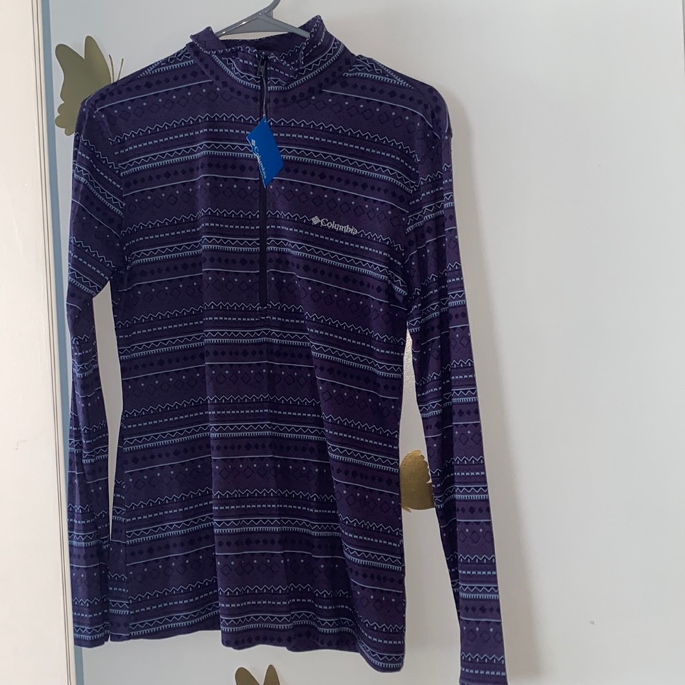 Columbia half zip up “drifting snow” (new)